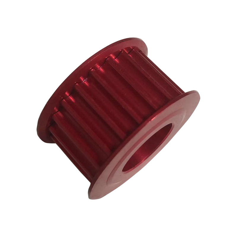 定做高精度同步帶輪 紅色同步齒輪現貨 廠家供應鋁合金同步輪